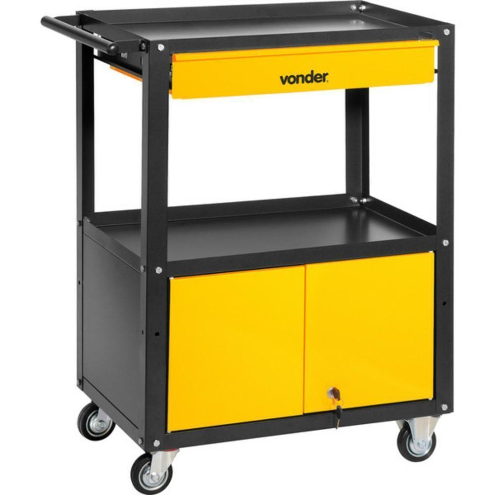 Carrinho Para Ferramentas Vonder 730x425x850mm Com 1 Gaveta E Portas - 1