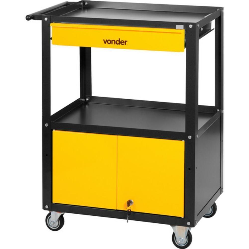 Carrinho Para Ferramentas Vonder 730x425x850mm Com 1 Gaveta E Portas - 3