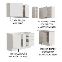 Cozinha Completa 269001 Com Armário E Balcão Branco Branco - 8