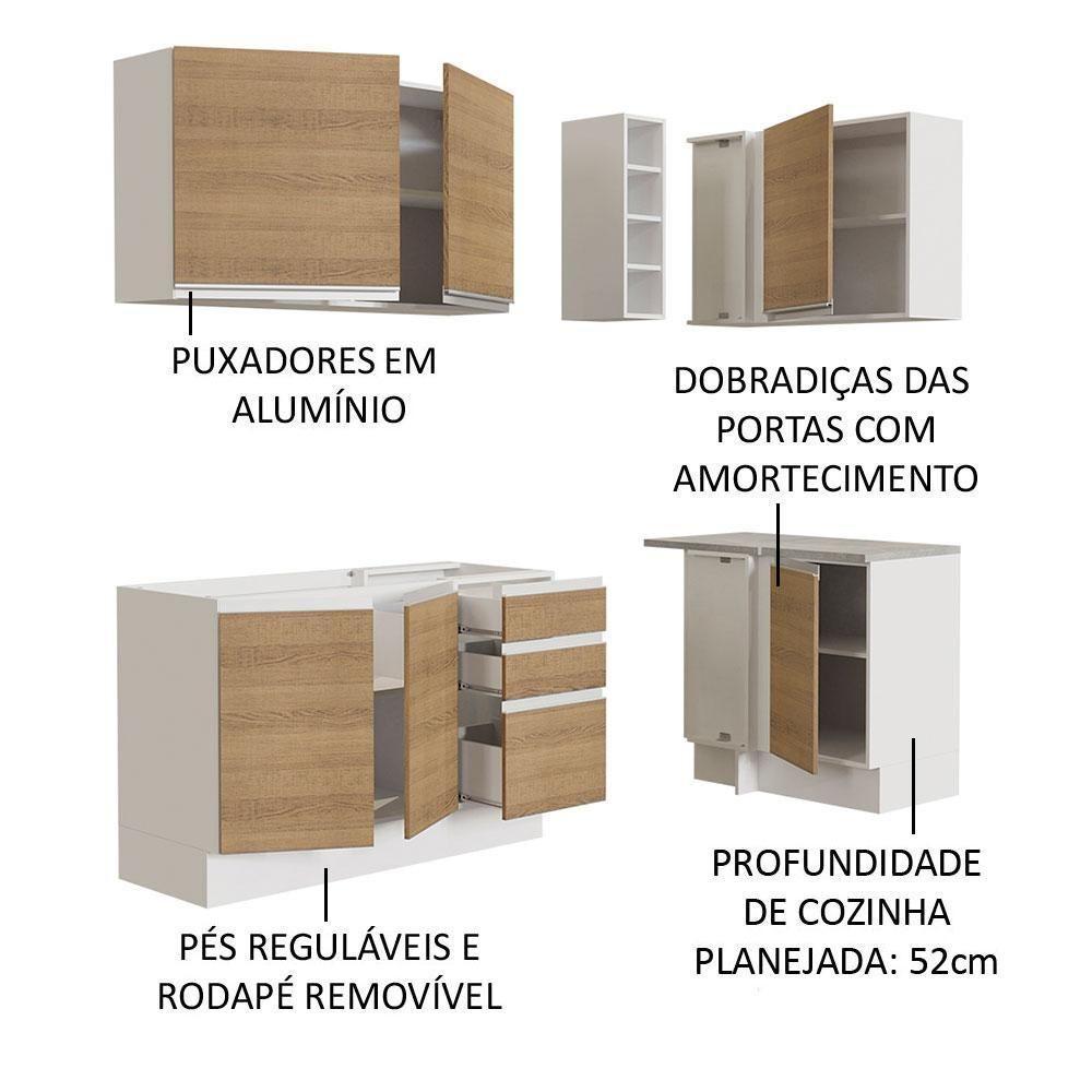 Cozinha Completa 269001 Com Armário E Balcão Branco/Rustic - 8
