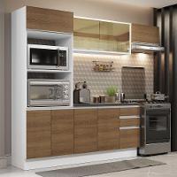 Cozinha Completa 250004 Com Armário E Balcão Branco/Rustic - 1