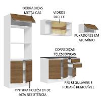 Cozinha Completa 250004 Com Armário E Balcão Branco/Rustic - 8
