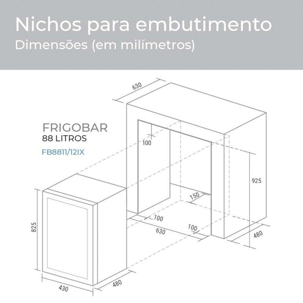 Frigobar 88 Litros Inox Suggar 110V - 3