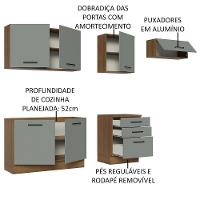 Cozinha Completa 260002 Com Armário E Balcão Rustic/Cinza - 8