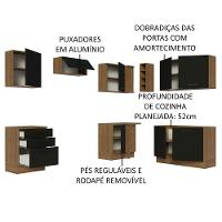 Cozinha Completa 399002 Com Armário E Balcão Rustic/Preto - 8