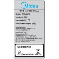 Forno Elétrico de Embutir 80L Digital com Air Fryer Midea TSD80P2 - 220V - 6