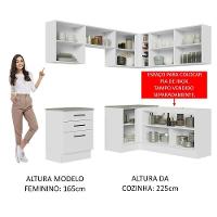 Cozinha Completa 399002 Com Armário E Balcão Branco Branco - 7