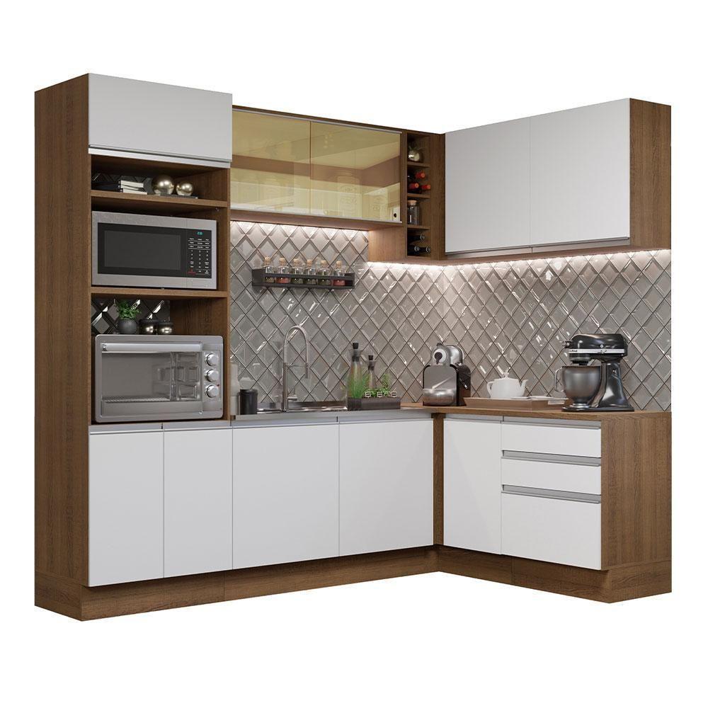 Cozinha Completa 399002 Com Armário E Balcão Rustic/Branco - 10