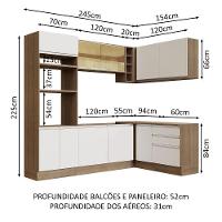 Cozinha Completa 399002 Com Armário E Balcão Rustic/Branco - 9