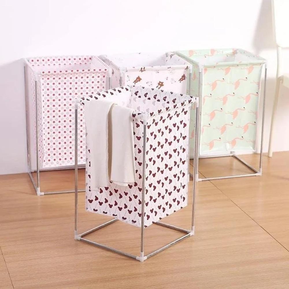 Cesto Roupa Suja Lavanderia Inox Desmontavel Portatil Quarto Organizador Brinquedos Roupeiro Impermeavel - 2