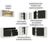 Cozinha Completa 389001 Com Armário E Balcão Branco/Preto - 8