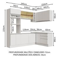 Cozinha Completa 399002 Com Armário E Balcão Branco Branco - 9