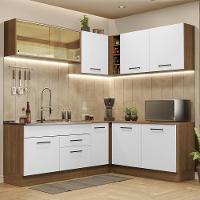 Cozinha Completa 389001 Com Armário E Balcão Rustic/Branco - 1