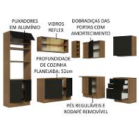 Cozinha Completa 399001 Com Armário E Balcão Rustic/Preto - 8