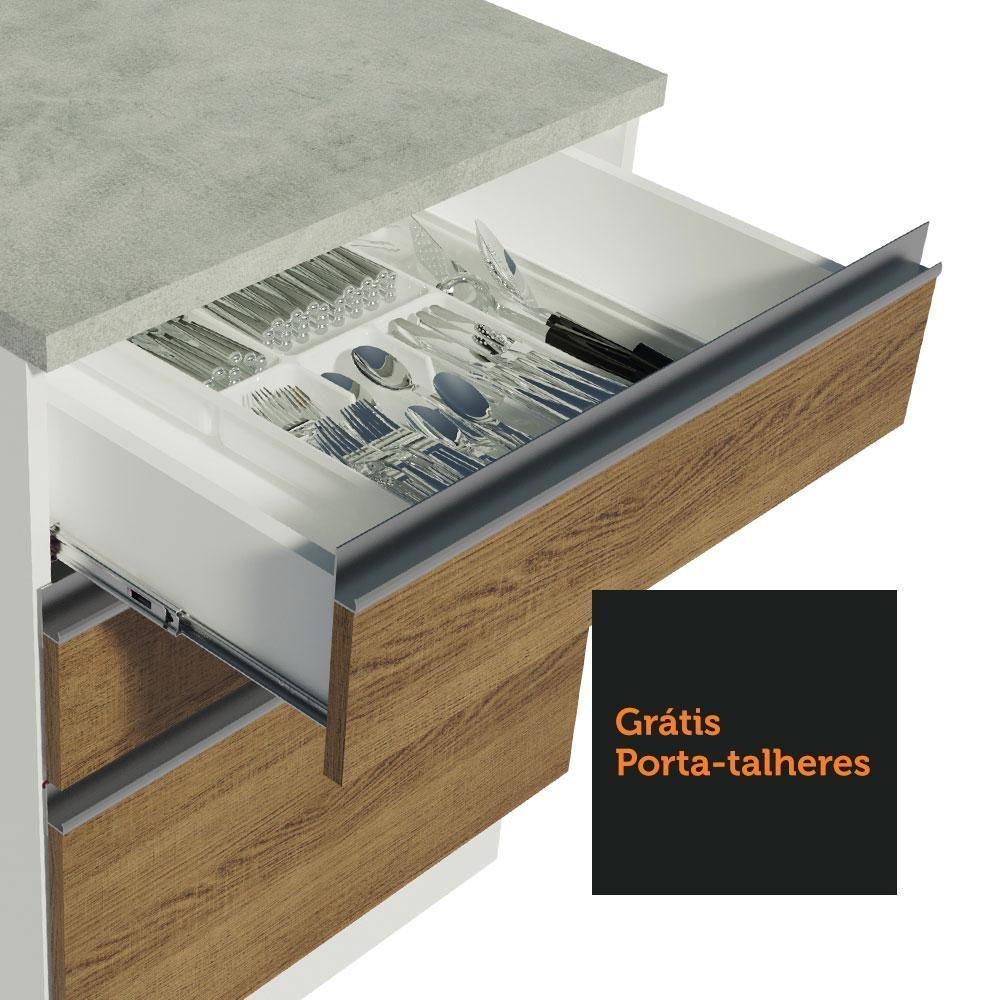 Cozinha Completa 349002 Com Armário E Balcão Branco/Rustic - 4
