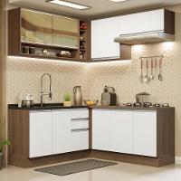 Cozinha Completa 349002 Com Armário E Balcão Rustic/Branco - 1
