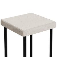 Kit 06 Banquetas Alta Bar Cozinha Sala De Jantar Preto Stella L02 Linho Cru - Lyam Decor - 8