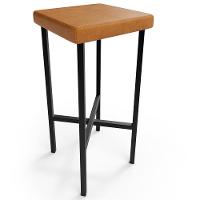 Kit 02 Banquetas Alta Bar Cozinha Sala De Jantar Preto Stella L02 Couríssimo Canela - Lyam Decor - 3