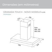 Coifa Ilha Granada 90 Cm Inox Suggar 110V - 2