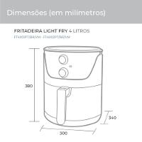 Fritadeira Sem Óleo Light Fry 4 Litros Preta Suggar 220V - 10