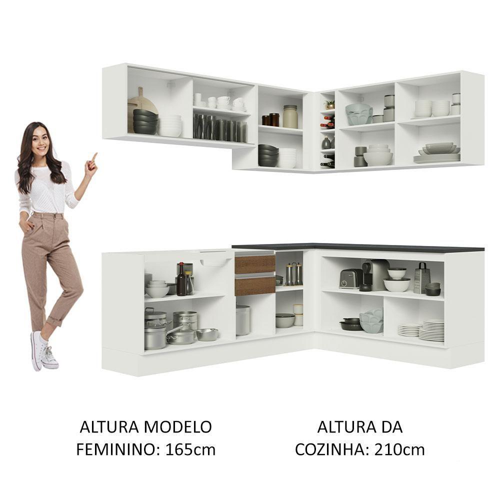 Cozinha Completa 389002 Com Armário E Balcão Branco/Rustic - 7