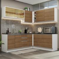 Cozinha Completa 389002 Com Armário E Balcão Branco/Rustic - 1