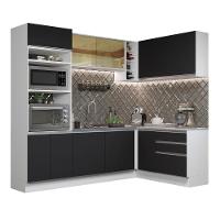 Cozinha Completa 399002 Com Armário E Balcão Branco/Preto - 10