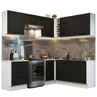 Cozinha Completa 399002 Com Armário E Balcão Branco/Preto - 10