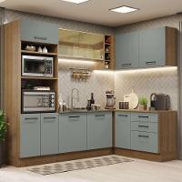 Cozinha Completa 399001 Com Armário E Balcão Rustic/Cinza - 1