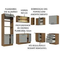 Cozinha Completa 399001 Com Armário E Balcão Rustic/Cinza - 8