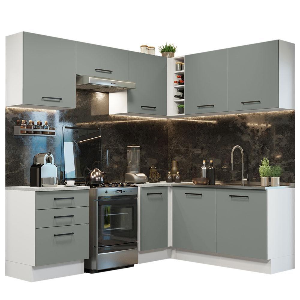 Cozinha Completa 399002 Com Armário E Balcão Branco/Cinza - 10