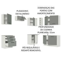 Cozinha Completa 399002 Com Armário E Balcão Branco/Cinza - 8