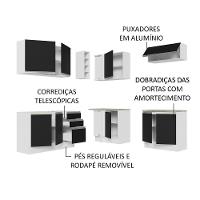 Cozinha Completa 349003 Com Armário E Balcão Branco/Preto - 8