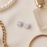 Brinco De Zircônia Em Prata 925 Ponto De Luz Clássico E Elegante Tamanho 4mm - 3