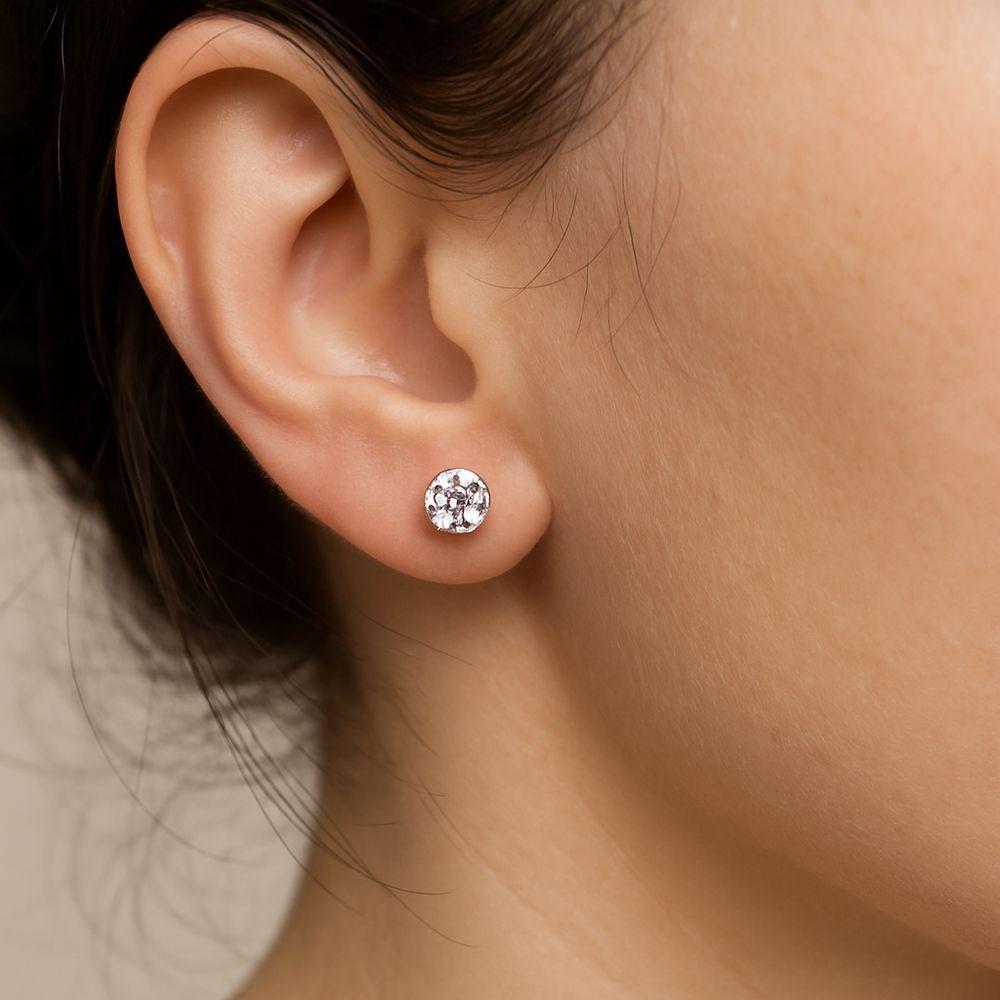 Brinco De Zircônia Em Prata 925 Ponto De Luz Clássico E Elegante Tamanho 7mm - 2