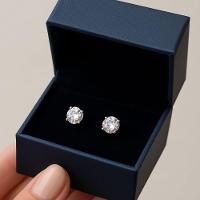 Brinco De Zircônia Em Prata 925 Ponto De Luz Clássico E Elegante Tamanho 7mm