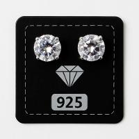 Brinco De Zircônia Em Prata 925 Ponto De Luz Clássico E Elegante Tamanho 7mm - 5