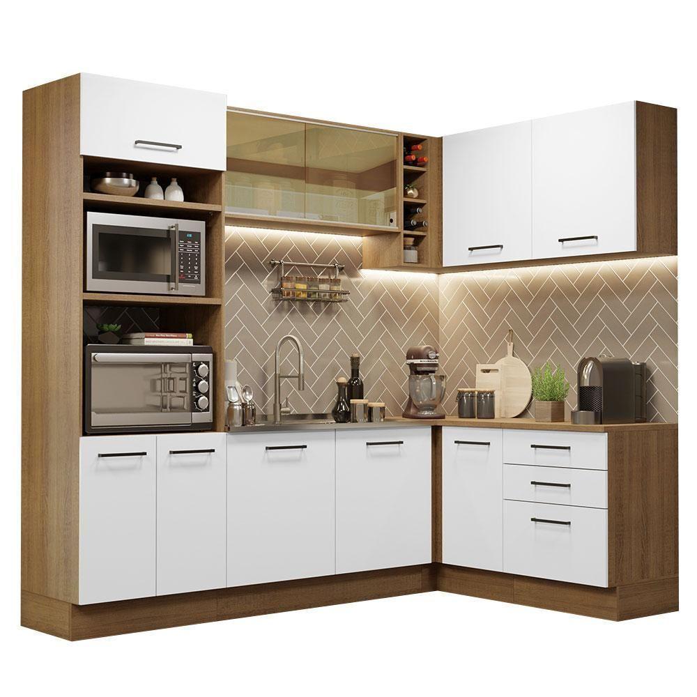 Cozinha Completa 399001 Com Armário E Balcão Rustic/Branco - 10