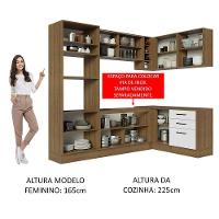 Cozinha Completa 399001 Com Armário E Balcão Rustic/Branco - 7