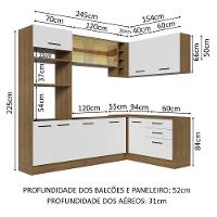 Cozinha Completa 399001 Com Armário E Balcão Rustic/Branco - 9