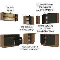 Cozinha Completa 389001 Com Armário E Balcão Rustic/Preto - 8