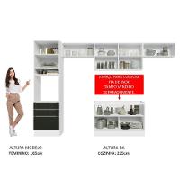 Cozinha Completa 340001 Com Armário E Balcão Branco/Preto - 7
