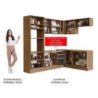 Cozinha Completa 419001 Com Armário E Balcão Rustic/Preto - 7