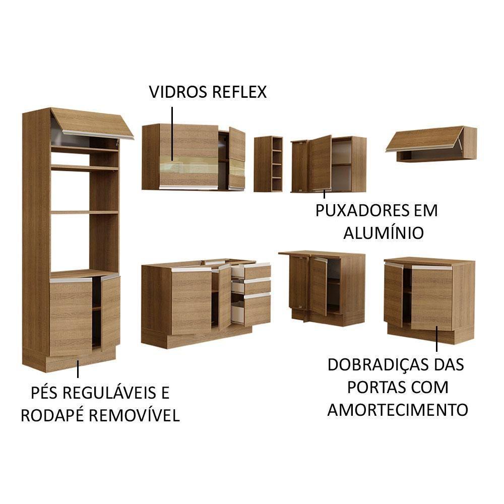 Cozinha Completa 419001 Com Armário E Balcão RusticRustic - 7