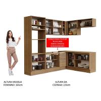 Cozinha Completa 419001 Com Armário E Balcão RusticRustic - 6