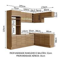 Cozinha Completa 419001 Com Armário E Balcão RusticRustic - 8