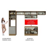 Cozinha Completa 340001 Com Armário E Balcão Rustic/Cinza - 7