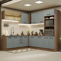 Cozinha Completa 459001 Com Armário E Balcão Rustic/Cinza - 1