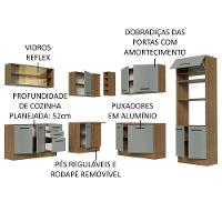 Cozinha Completa 459001 Com Armário E Balcão Rustic/Cinza - 8