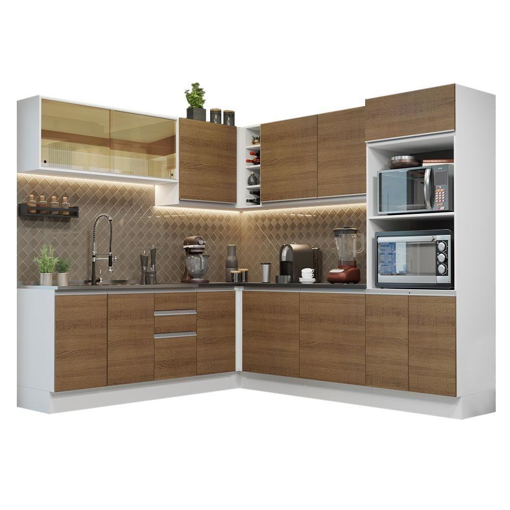 Cozinha Completa 459001 Com Armário E Balcão Branco/Rustic - 10